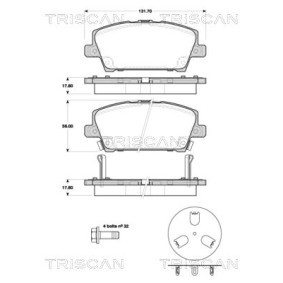 Bremsscheibe für SUBARU von TRISCAN