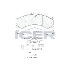 Bremsbeläge für MERCEDES-BENZ von ICER
