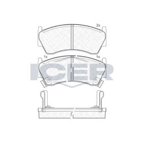 Achetez des Plaquette de frein de chez ICER en ligne pour Sunny Berline (B15) à prix modérés