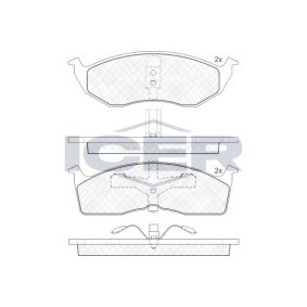 Achetez des Plaquettes de frein ICER 181436 à prix pour 23,44 €