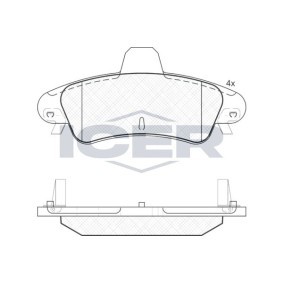 Bremsbeläge für FORD USA von ICER