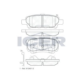 Achetez des Plaquettes de frein ICER 181746 à prix pour 27,02 €