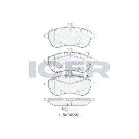 Bremsbeläge für MERCEDES-BENZ von ICER