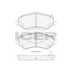 Achetez des Plaquettes de frein ICER 181908 à prix pour 31,94 €