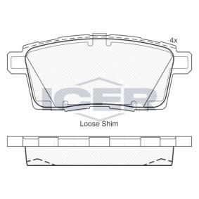 Bremsbeläge für FORD USA von ICER
