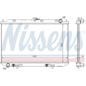 Compre Radiador, arrefecimento do motor da NISSENS 68725 a um preço baixo por 110,09 €
