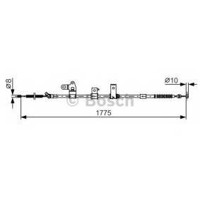 Compre Cabo de aço, travão de estacionamento da BOSCH 1 987 482 347 a um preço baixo por 24,00 €