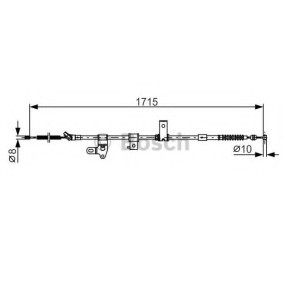 Compre Cabo de aço, travão de estacionamento da BOSCH 1 987 482 348 a um preço baixo por 27,79 €