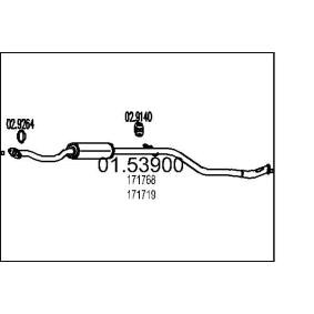 Compre Silenciador central de MTS online para 106 II Van / Hatchback (1S_) a preços moderados