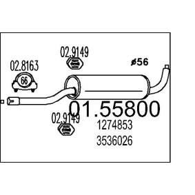 Compre Silenciador central de MTS online para 960 Kombi (965) a preços moderados