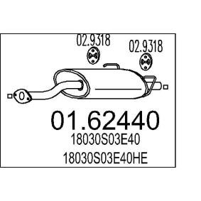 Achetez des Pot d'échappement de chez MTS en ligne pour CIVIC VI Hatchback (EJ, EK) à prix modérés