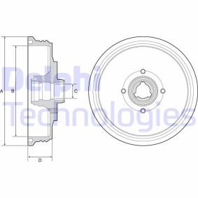 Achetez des Tambour de frein DELPHI BF510 à prix pour 40,22 €