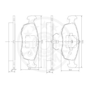 Bremsbeläge 10095 von OPTIMAL günstig für 21,17 € online kaufen