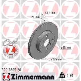 Compre Disco de travão da ZIMMERMANN 590.2805.20 a um preço baixo por 114,84 €