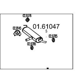 Achetez des Silencieux arrière MTS 01.61047 à prix pour 101,68 €