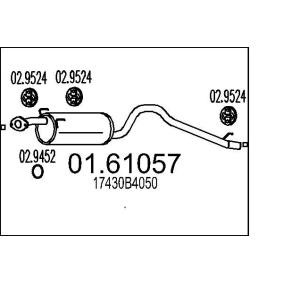 Comprar Silenciador trasero de MTS 01.61057 a bajo precio de 91,97 €