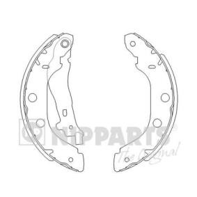 Compre Jogo de maxilas de travão da NIPPARTS J3501051 a um preço baixo por 51,26 €