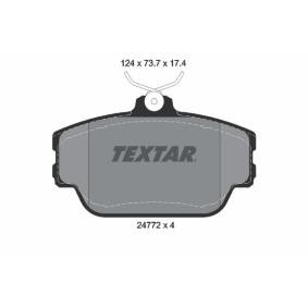 Achetez des Plaquettes de frein TEXTAR 2477201 à prix pour 66,89 €