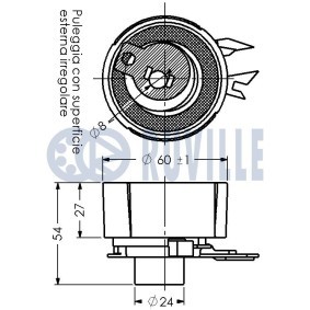 Spannrolle, Keilrippenriemen 55072 von RUVILLE günstig für 29,37 € online kaufen