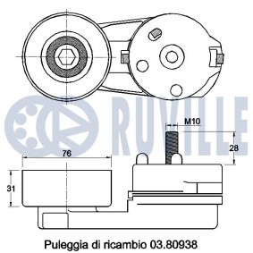Spannrolle, Zahnriemen 57010 von RUVILLE günstig für 95,80 € online kaufen