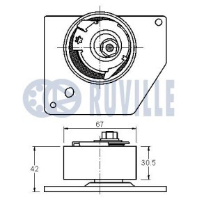 Spannrolle, Zahnriemen 57203 von RUVILLE günstig für 19,25 € online kaufen