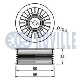 Achetez des Poulie renvoi / transmission, courroie de distribution de chez RUVILLE en ligne pour Movano A Camion basculant (X70) à prix modérés