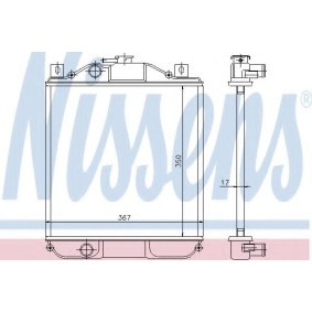 Kühler, Motorkühlung für SUZUKI von NISSENS