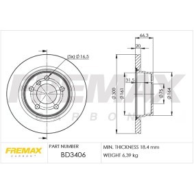 Compre Disco de travão da FREMAX BD-3406 a um preço baixo por 91,34 €