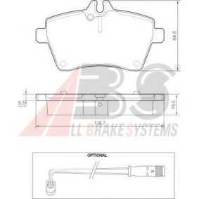 Bremsbeläge für MERCEDES-BENZ von A.B.S.