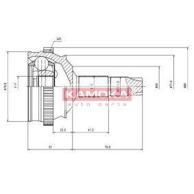 Gelenksatz, Antriebswelle 6634 von KAMOKA günstig für 22,49 € online kaufen