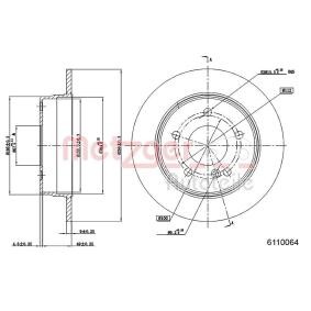 Bremsscheibe 6110064 von METZGER günstig für 21,39 € online kaufen