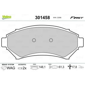Achetez des Plaquettes de frein VALEO 301458 à prix pour 27,11 €