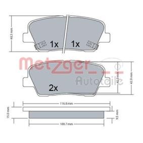 Bremsbeläge 1170687 von METZGER günstig für 34,51 € online kaufen