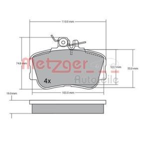 Bremsbeläge 1170069 von METZGER günstig für 30,39 € online kaufen