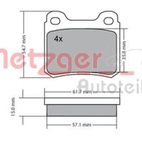 Bremsbeläge 1170112 von METZGER günstig für 16,61 € online kaufen