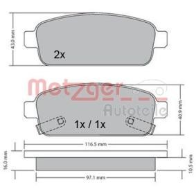 Bremsbeläge 1170164 von METZGER günstig für 33,20 € online kaufen