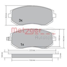 Bremsbeläge für SUBARU von METZGER
