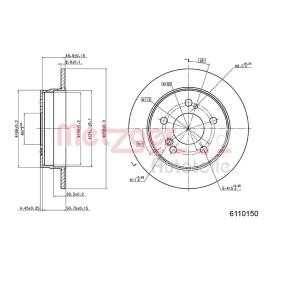 Bremsscheibe 6110150 von METZGER günstig für 38,20 € online kaufen