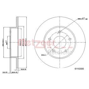 Bremsscheibe 6110300 von METZGER günstig für 29,10 € online kaufen