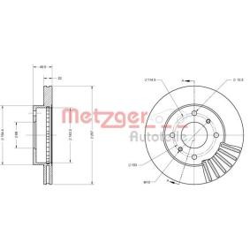 Bremsscheibe für NISSAN von METZGER