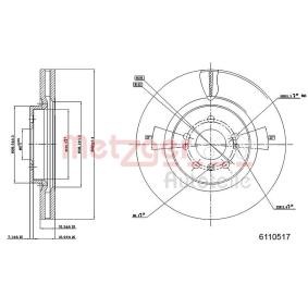 Bremsscheibe für MERCEDES-BENZ von METZGER
