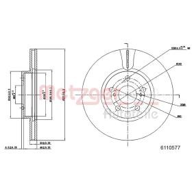Bremsscheibe für SUBARU von METZGER