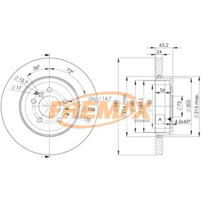 Compre Disco de travão da FREMAX BD-3403 a um preço baixo por 92,99 €