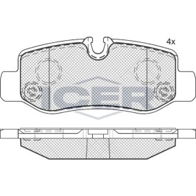 Bremsbeläge für MERCEDES-BENZ von ICER
