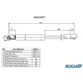 Compre Amortiguador de maletero de BUGIAD online para Camry Familiar (_V2_) a precios moderados