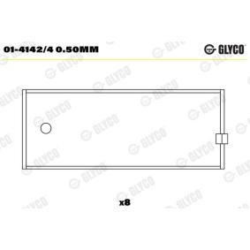 Compre Chumaceira de biela da GLYCO 01-4142/4 0.50mm a um preço baixo por 28,77 €