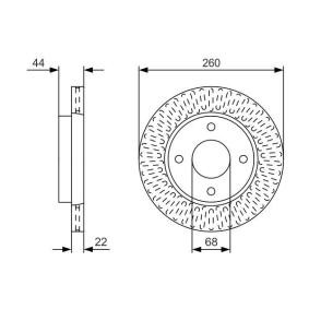 Bremsscheibe für NISSAN von BOSCH