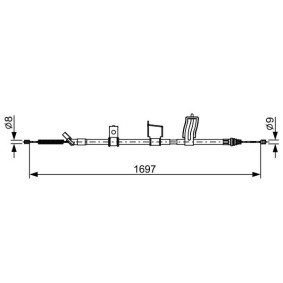 Handbremsseil 1 987 482 628 von BOSCH günstig für 32,25 € online kaufen