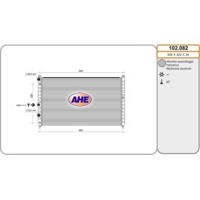 Kühler, Motorkühlung 102.082 von AHE günstig für 63,42 € online kaufen