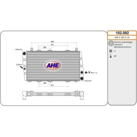 Kühler, Motorkühlung 102.092 von AHE günstig für 47,74 € online kaufen